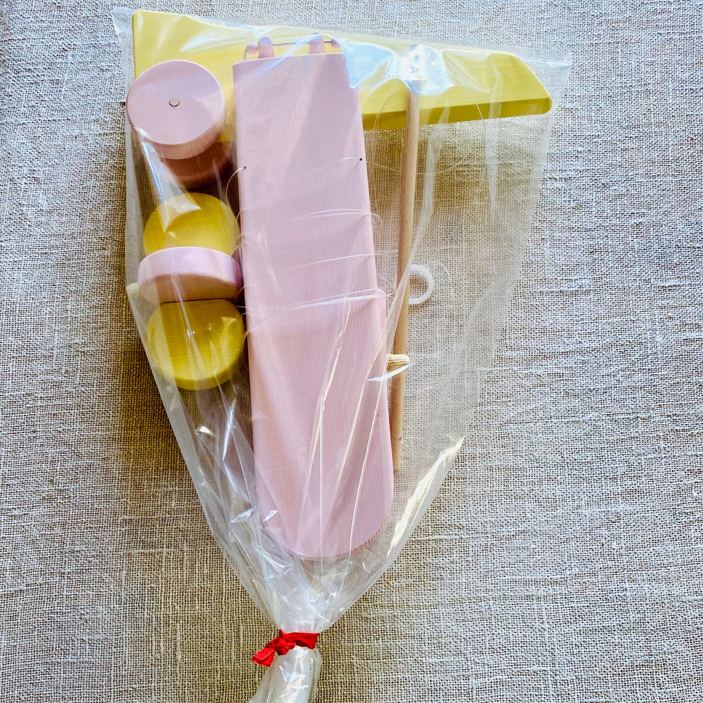 Wooden Airplane Nursery Mobile - Yellow and Turquoise Plane