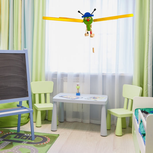 Yellow Butterfly Flying Wooden Mobile - Gender Neutral Nursery Decor