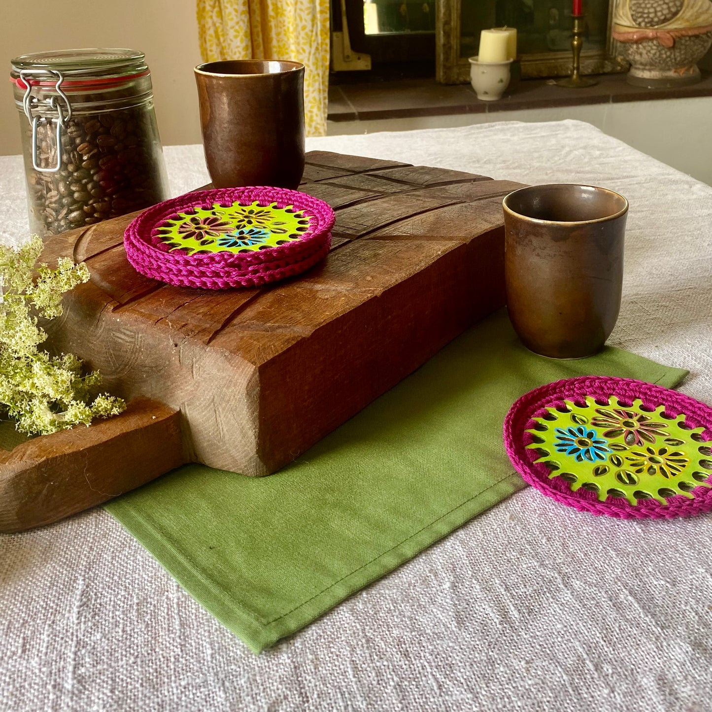 A happy home, a happy life, that's what our beautiful coasters will do for you.