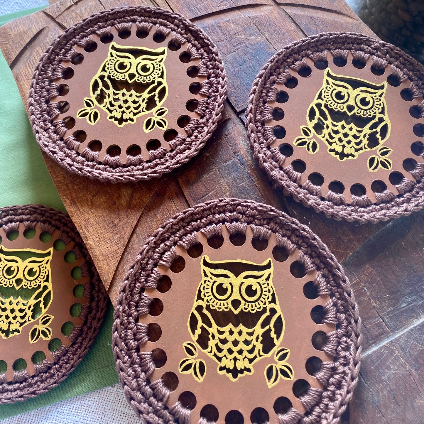 Gold Owl Coaster - Natural Gift for Teachers