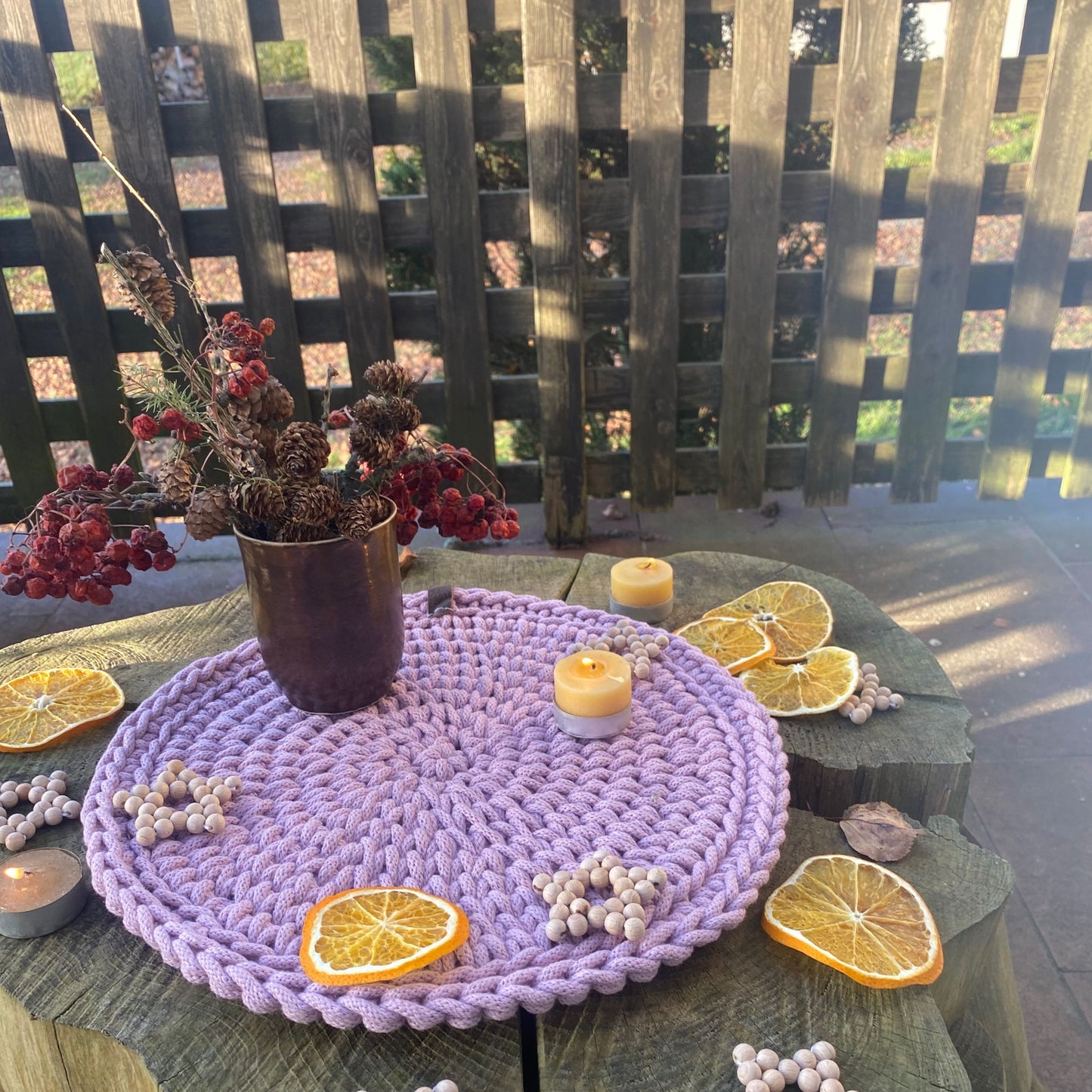 Lavender Crochet Table Placemat