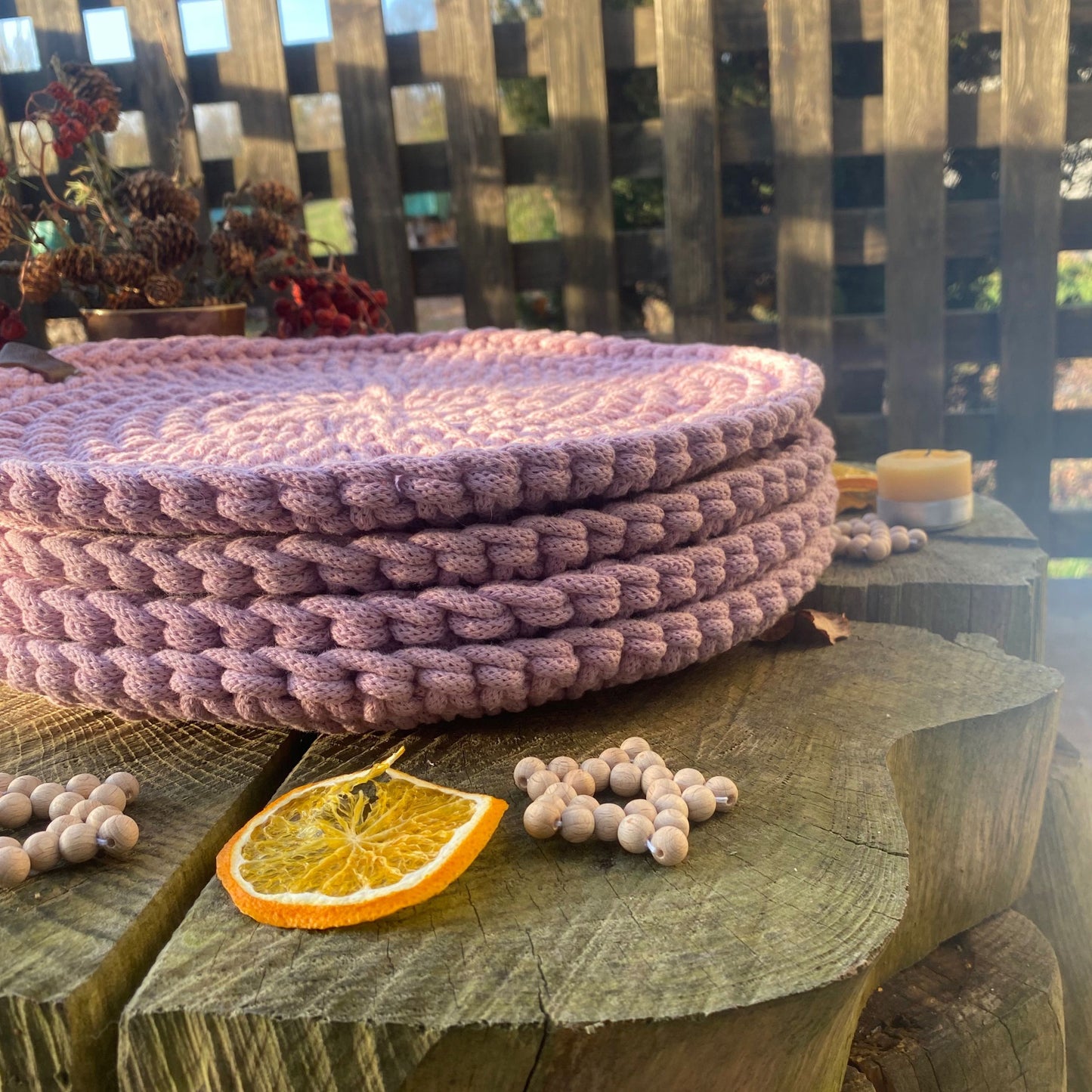 Lavender Crochet Table Placemat