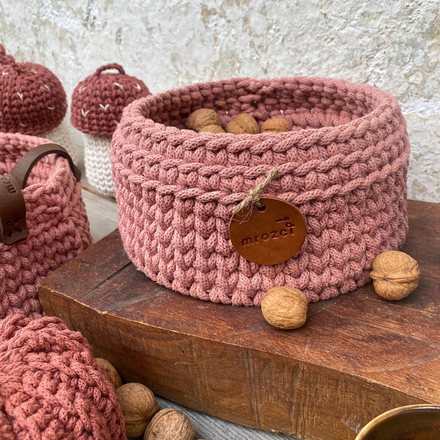 Red Crochet Basket