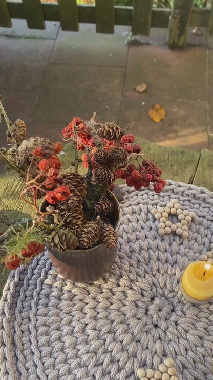 Crochet Table Placemat in Sand Color