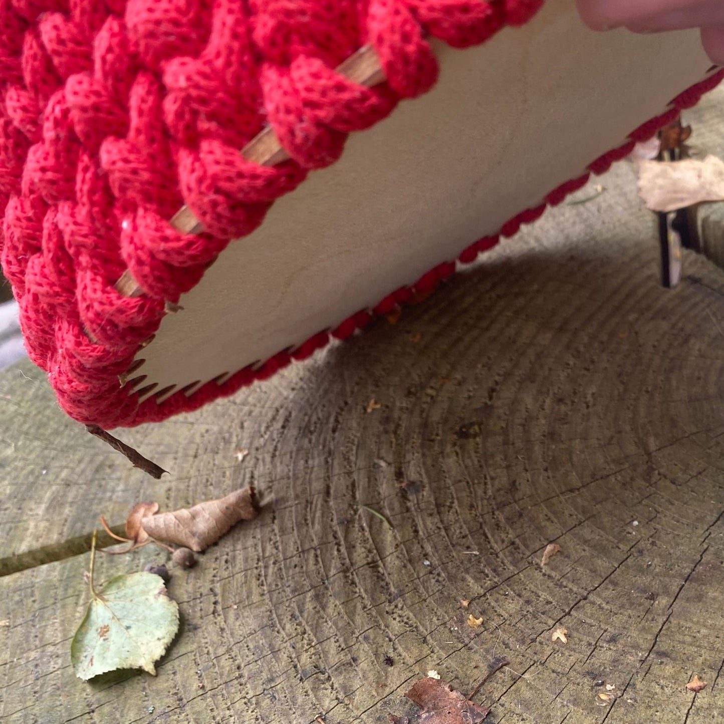 Red Crochet Basket