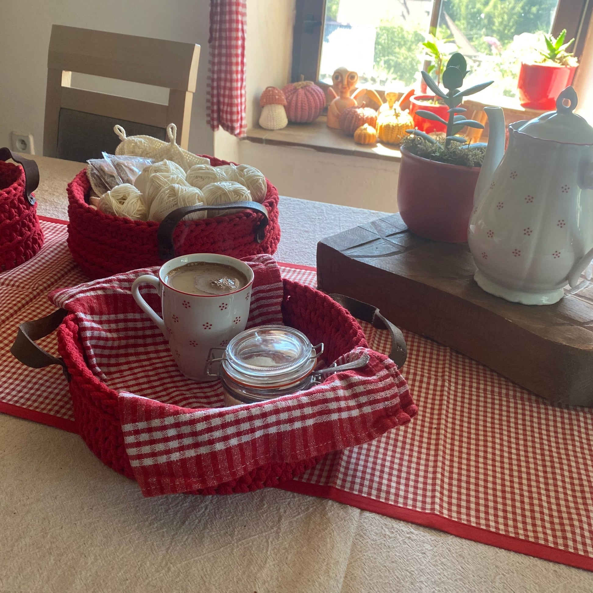 Eco-friendly recycled cotton cord basket 