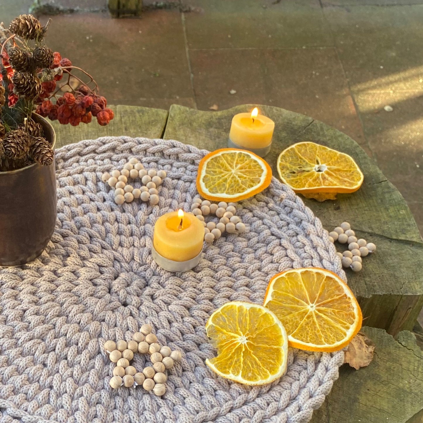 Crochet Table Placemat in Sand Color