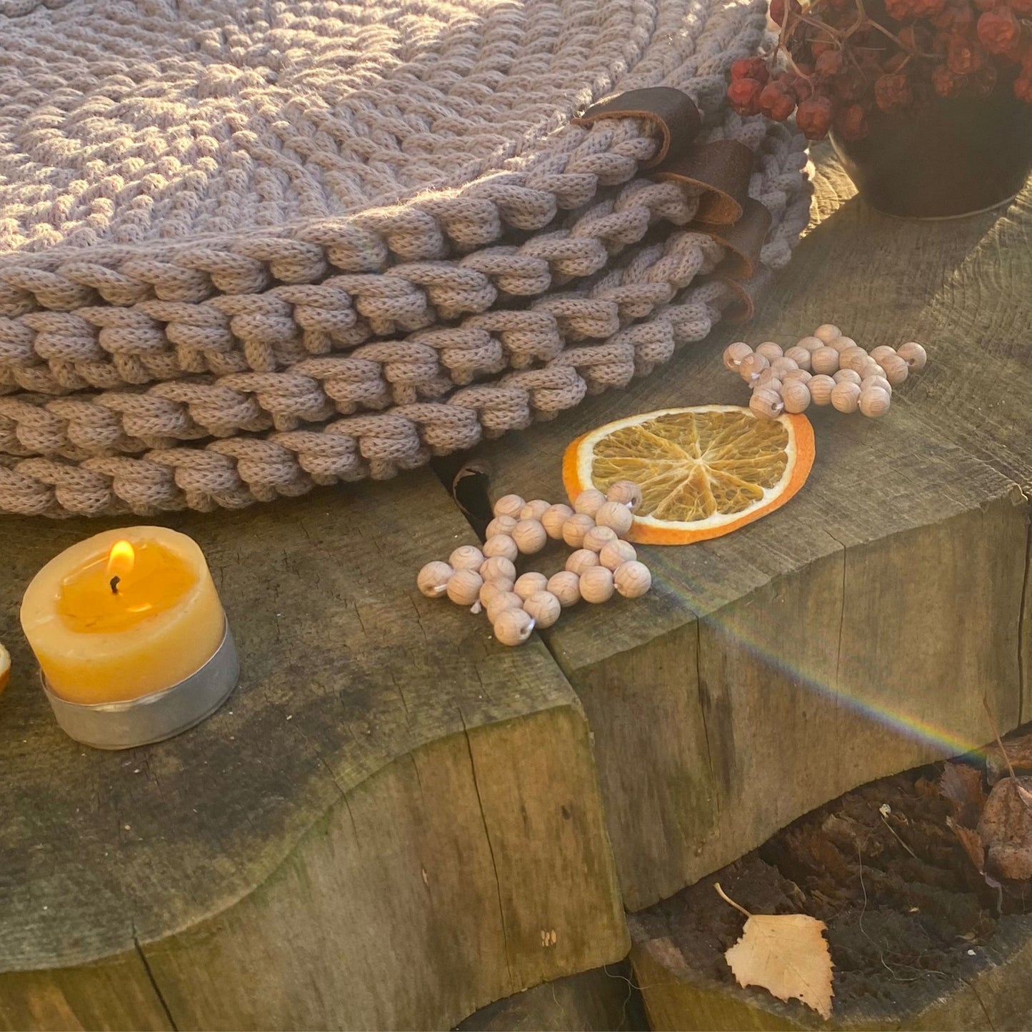 Crochet Table Placemat in Sand Color