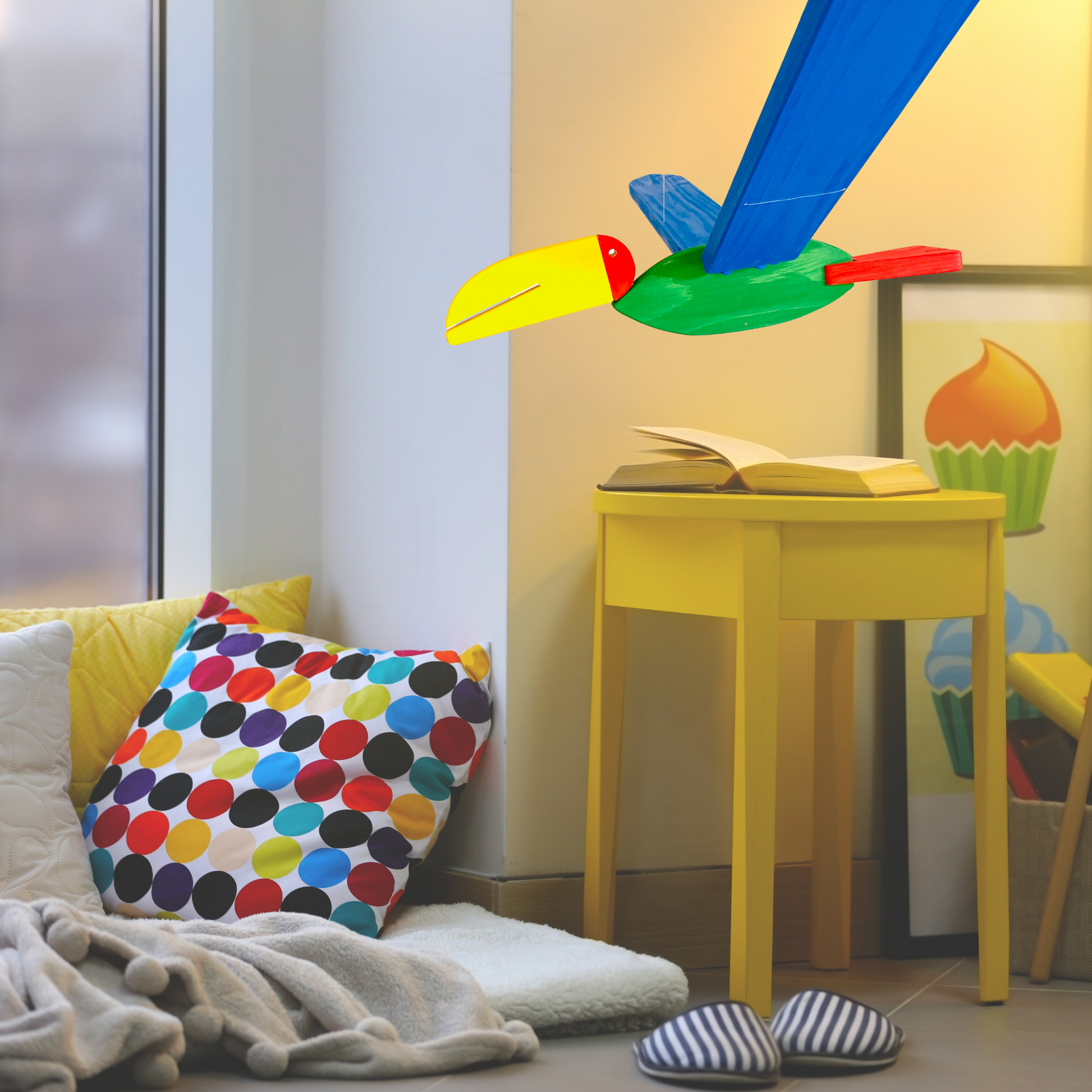 Flying Toucan Wooden Mobile