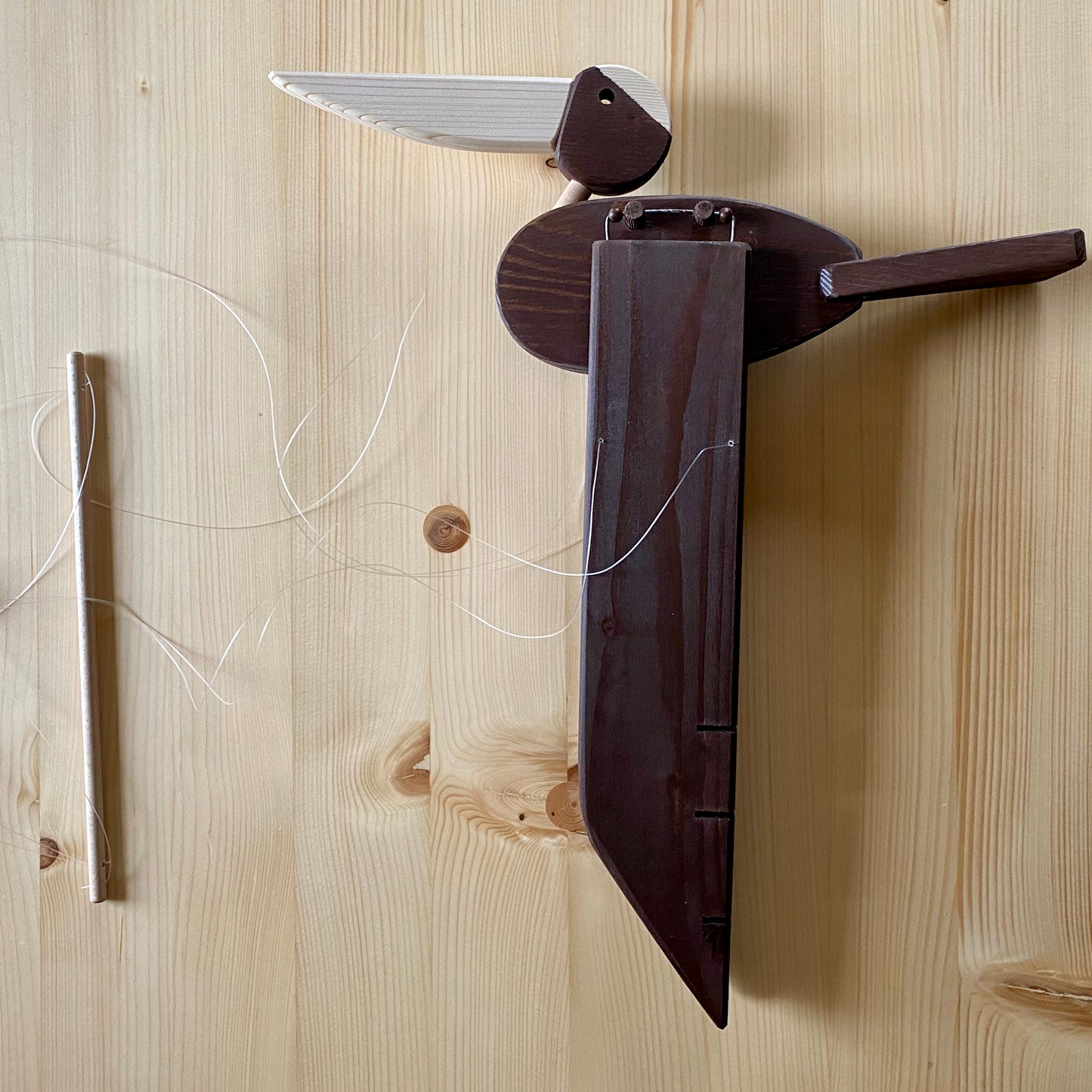 nursery mobile wooden pelican