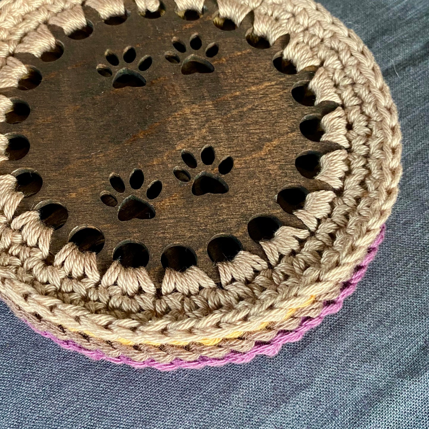 Coasters with Crochet Edge for Dog Lovers