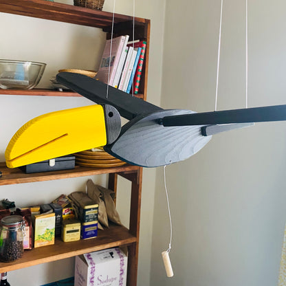 Wooden Flying Crow Mobile - Halloween Decoration - Gender Neutral Kids Room Decor