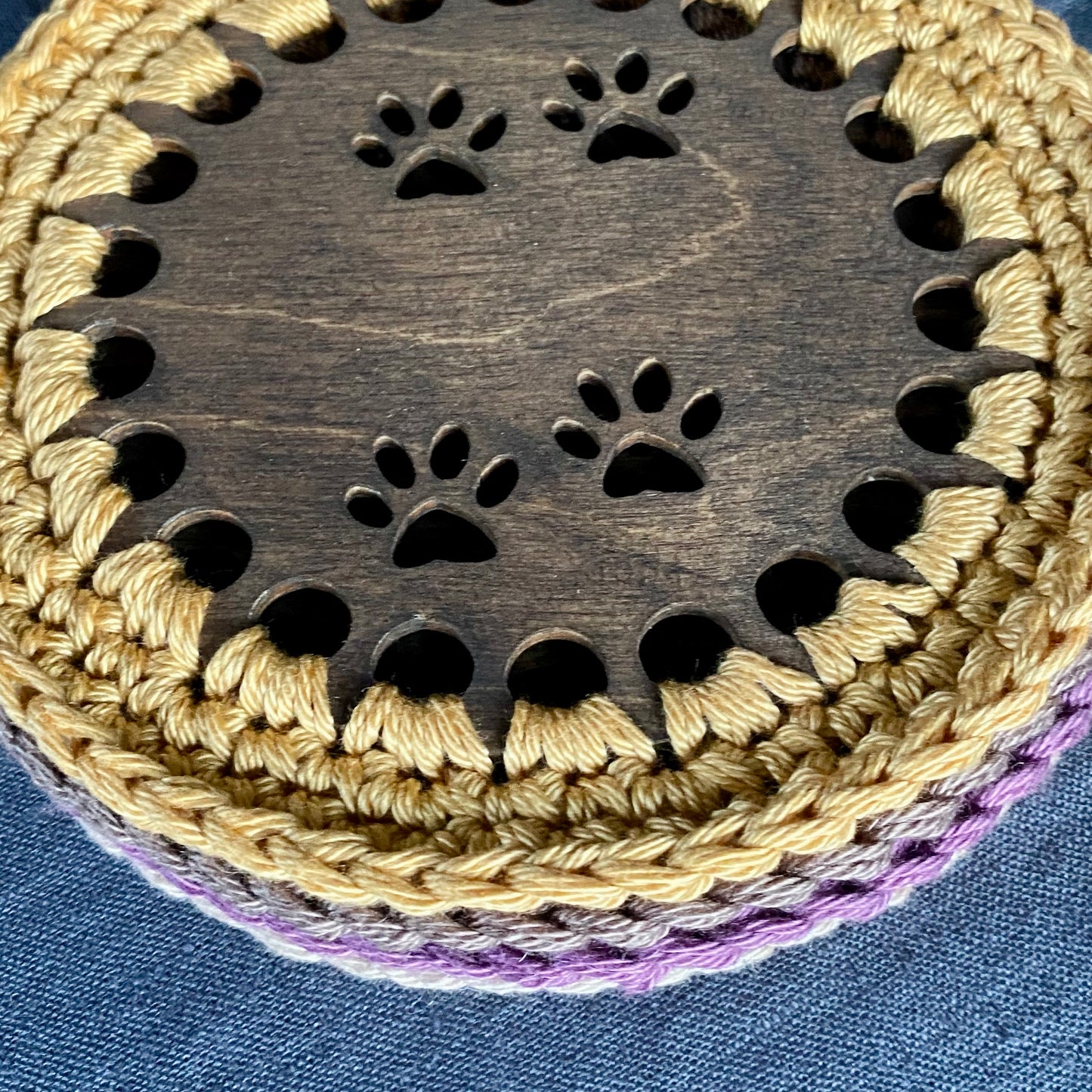 Coasters with Crochet Edge for Dog Lovers