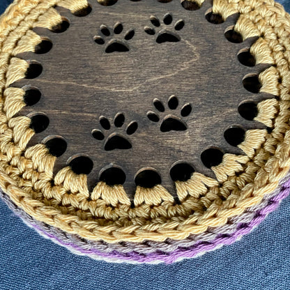 Coasters with Crochet Edge for Dog Lovers