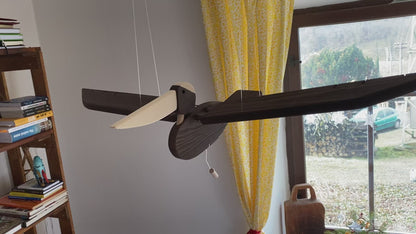 Pelican Flying Wooden Mobile - Garden Patio Decor