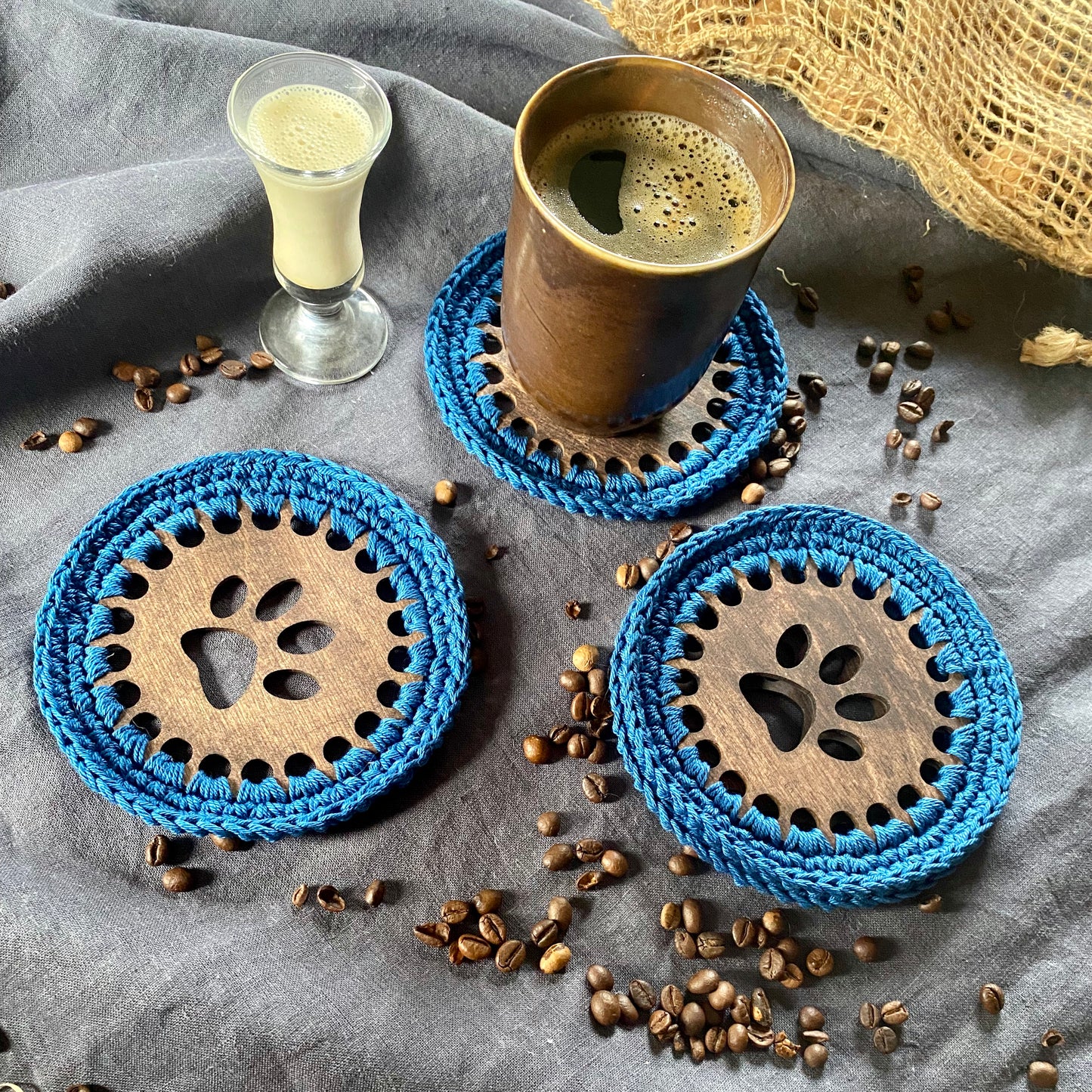 Coasters with One Paw