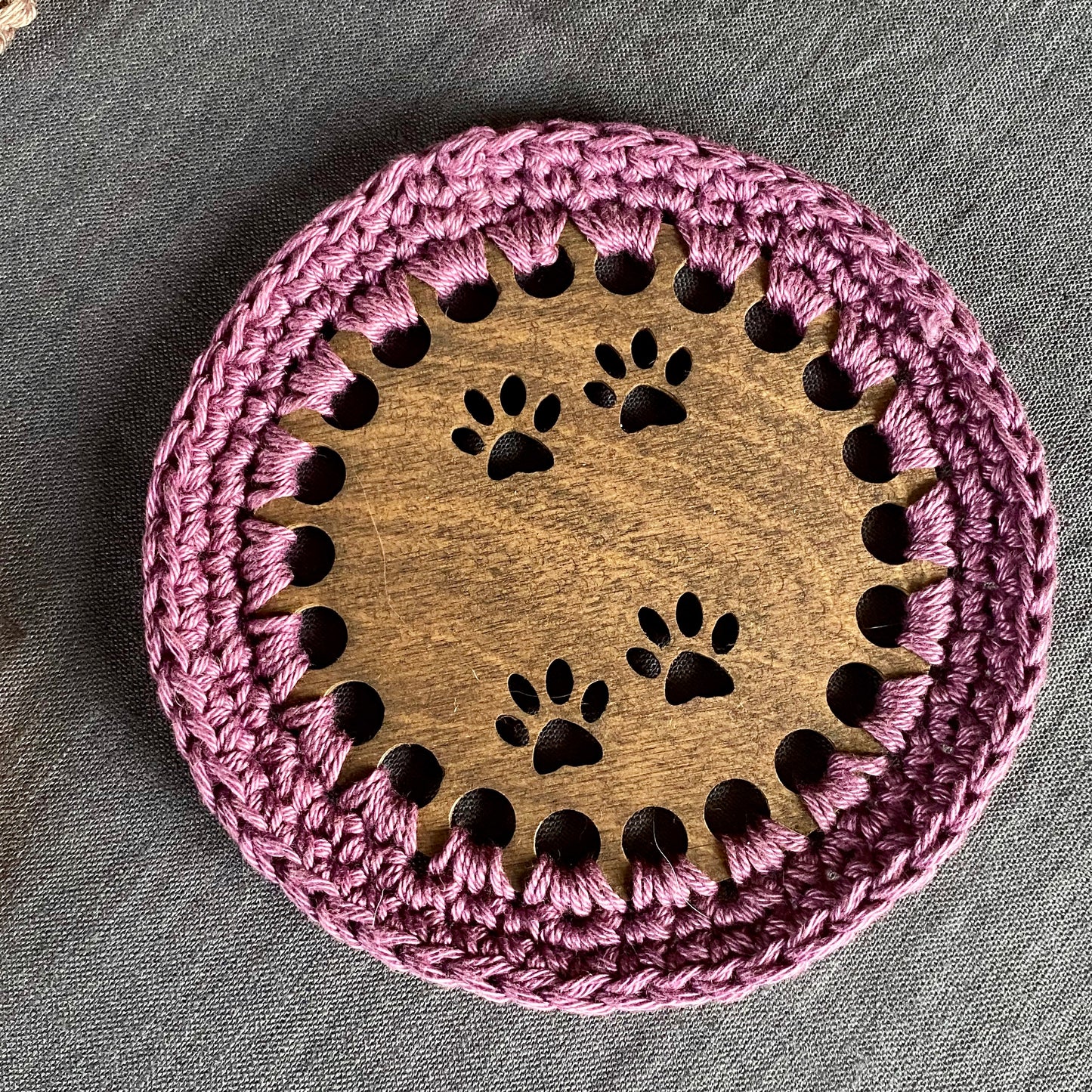 Coasters with Crochet Edge for Dog Lovers
