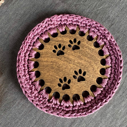 Coasters with Crochet Edge for Dog Lovers