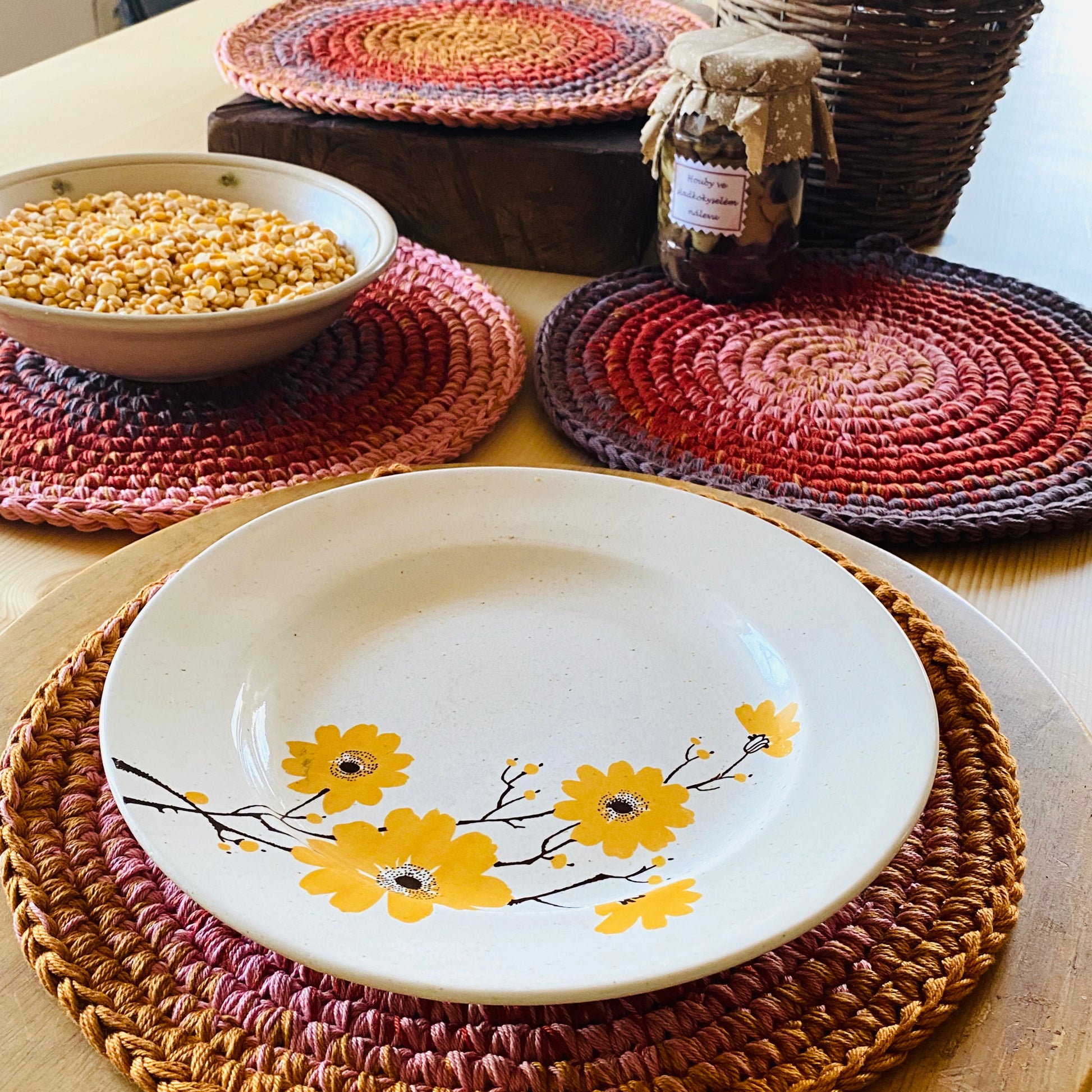 crochet placemats set of 4