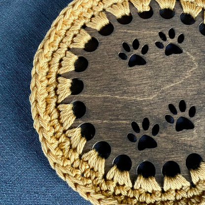 Coasters with Crochet Edge for Dog Lovers