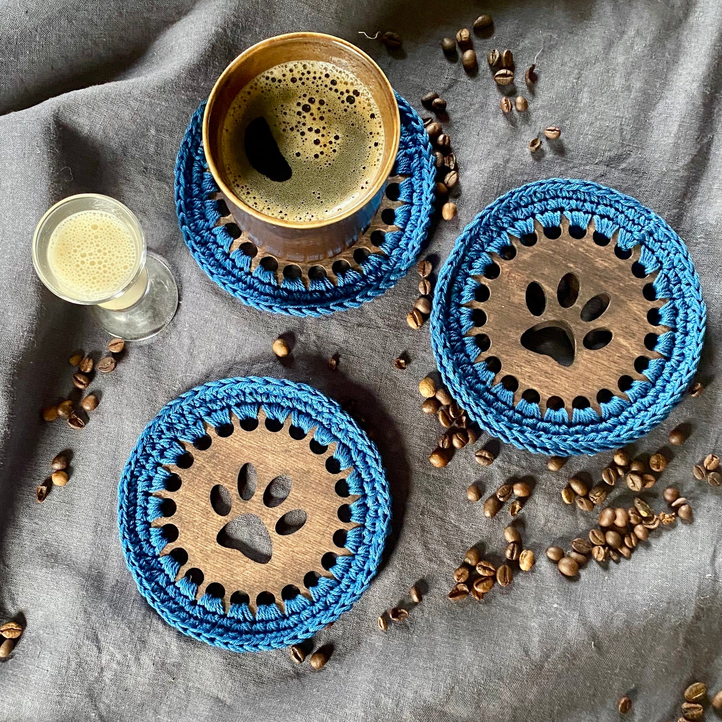 Coasters with One Paw