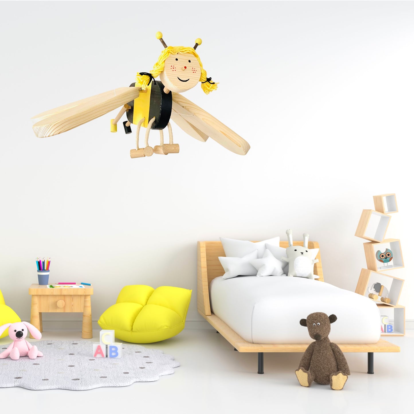 Flying Bee Nursery Mobile - Eco Friendly Kids Room Decor