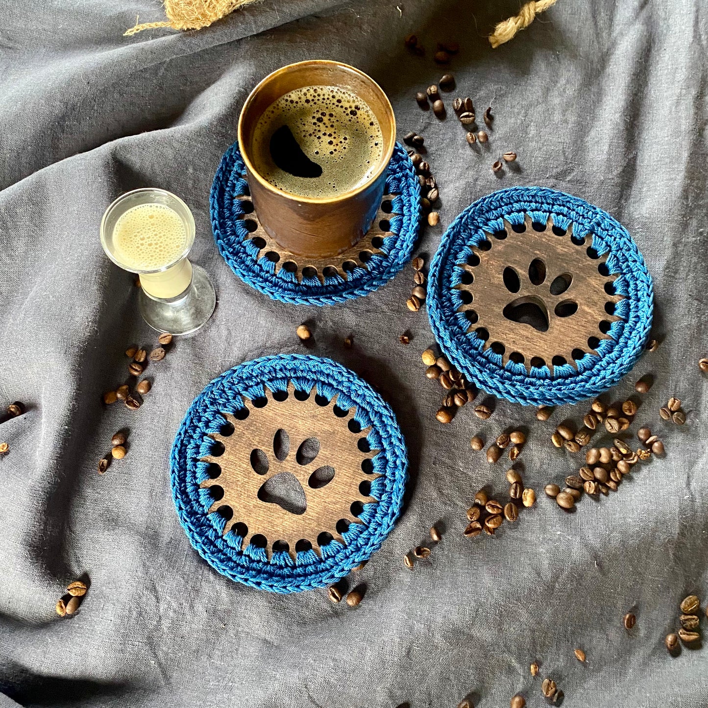 Coasters with One Paw