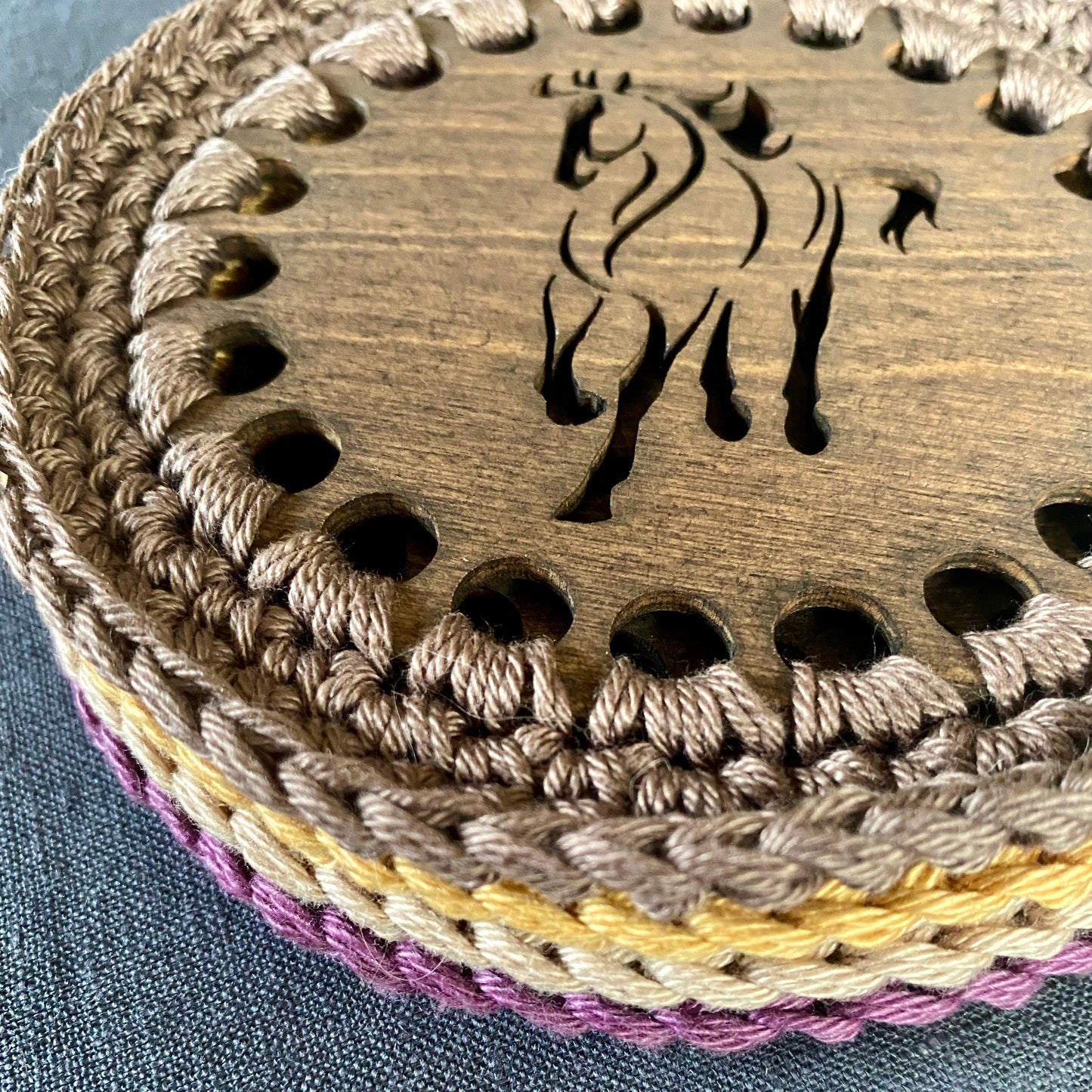 Horse Coasters with Crochet Edge