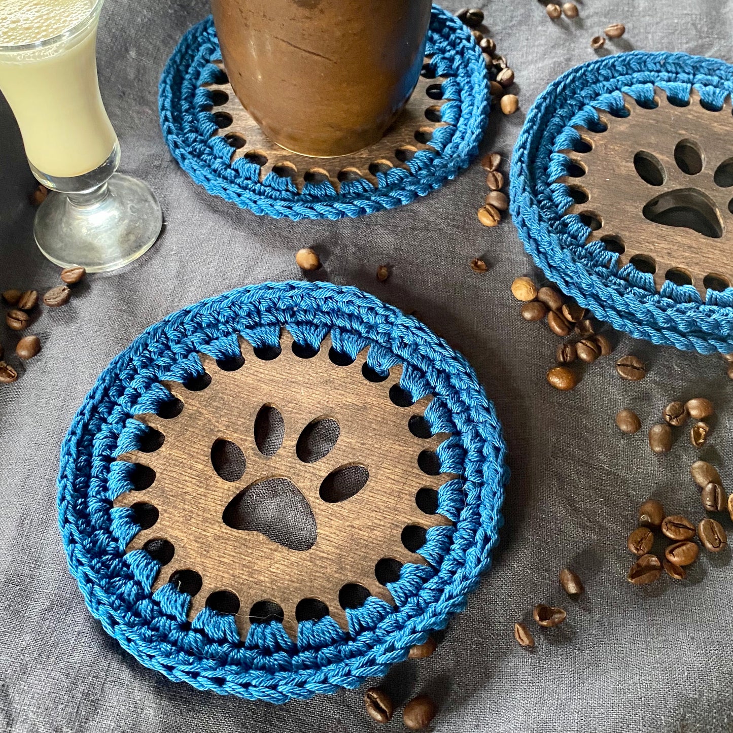 Coasters with One Paw