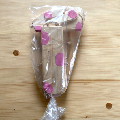 Wooden Flying Cow with Pink Spots - Animal Nursery Mobile
