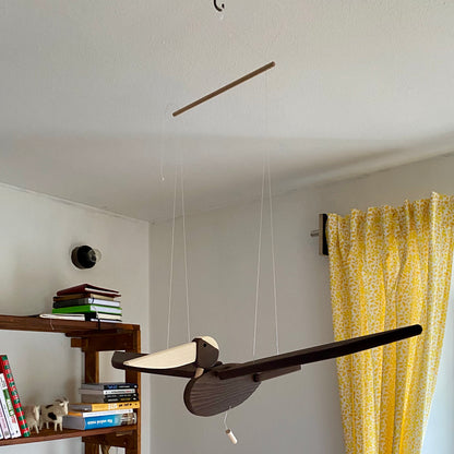 flying pelican wooden toy