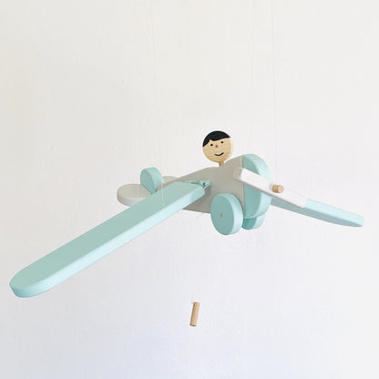 wooden nursery mobile for baby boy