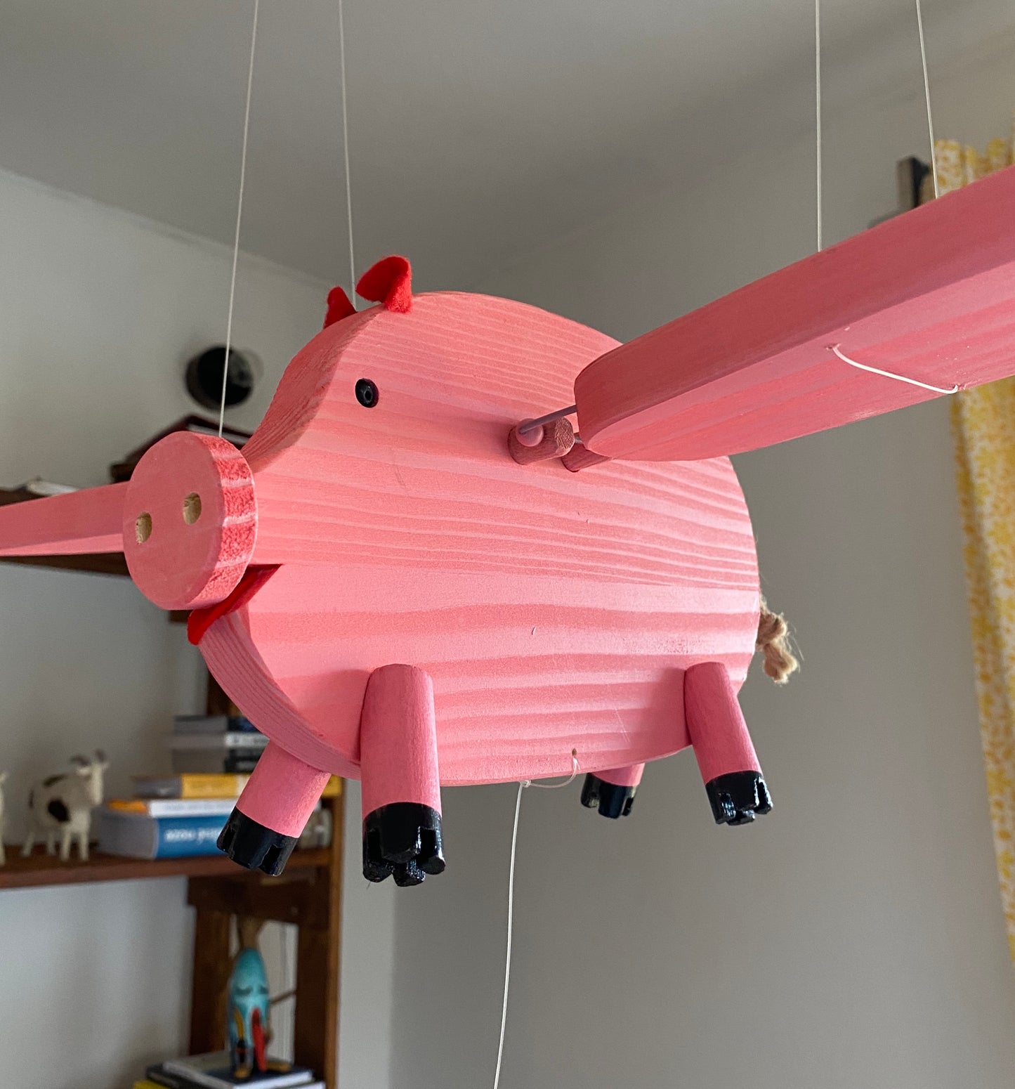 flying pink pig