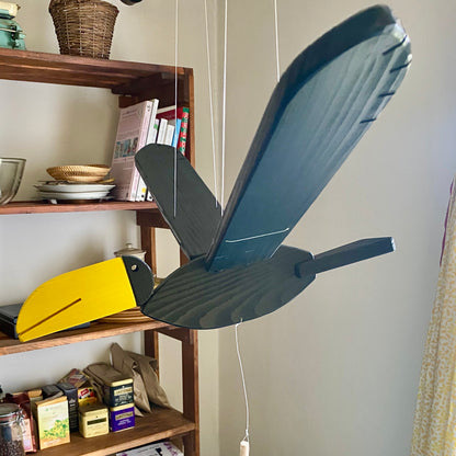 Wooden Flying Crow Mobile - Halloween Decoration - Gender Neutral Kids Room Decor