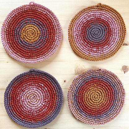 multicolored hotpads by Monika Mrozkova