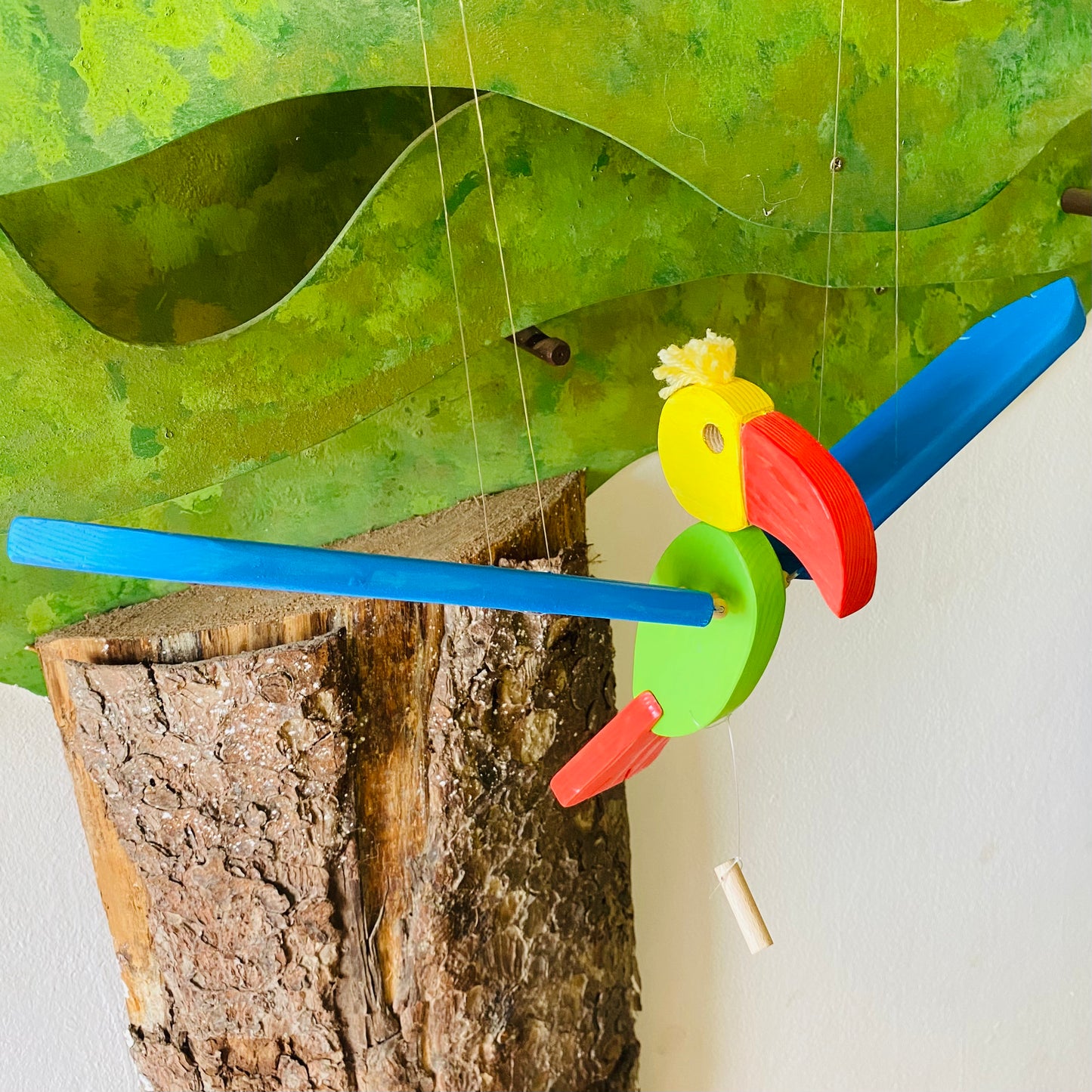 Hanging Small Wooden Bird