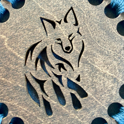 Coasters with Crochet Edge for Wolf Lovers