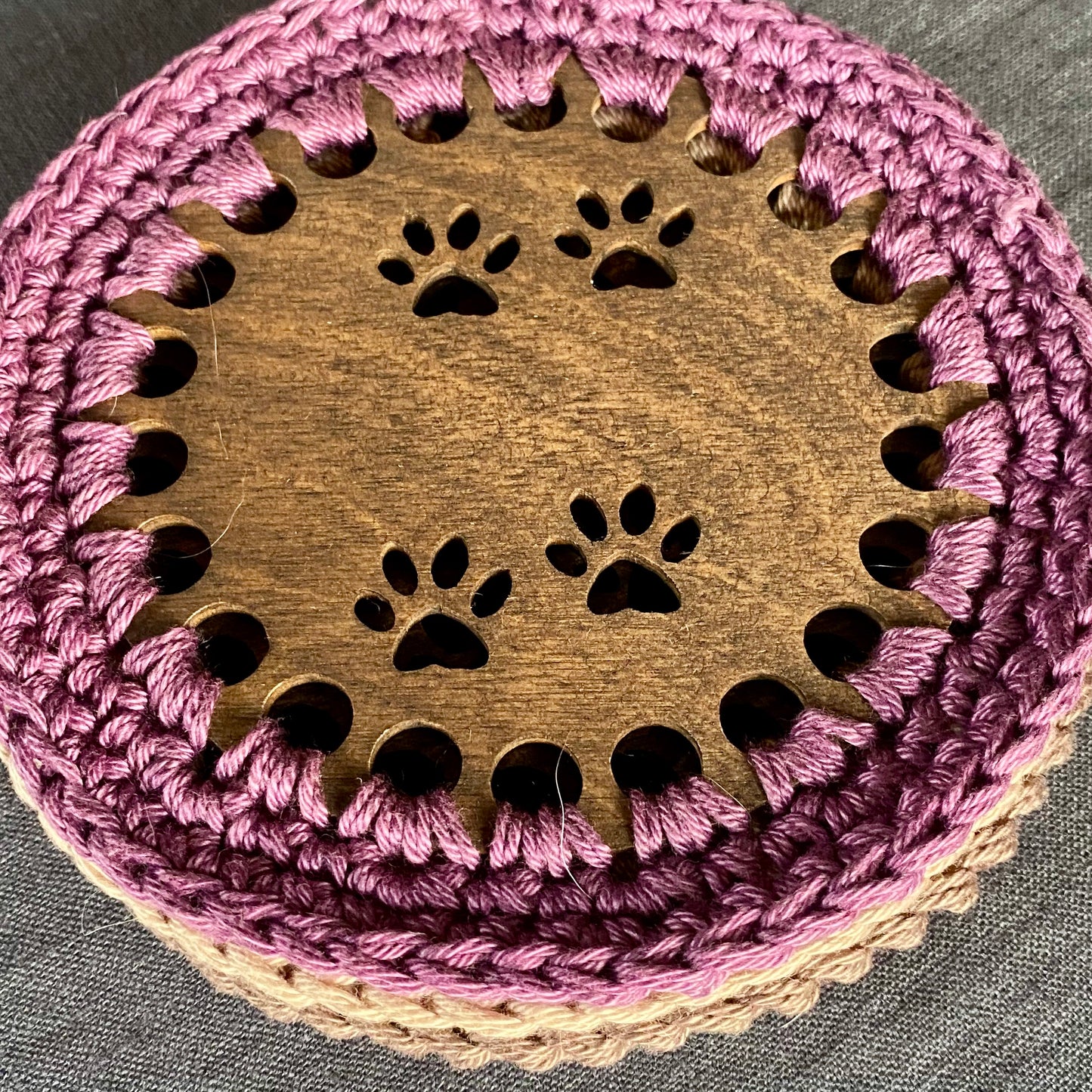 Coasters with Crochet Edge for Dog Lovers