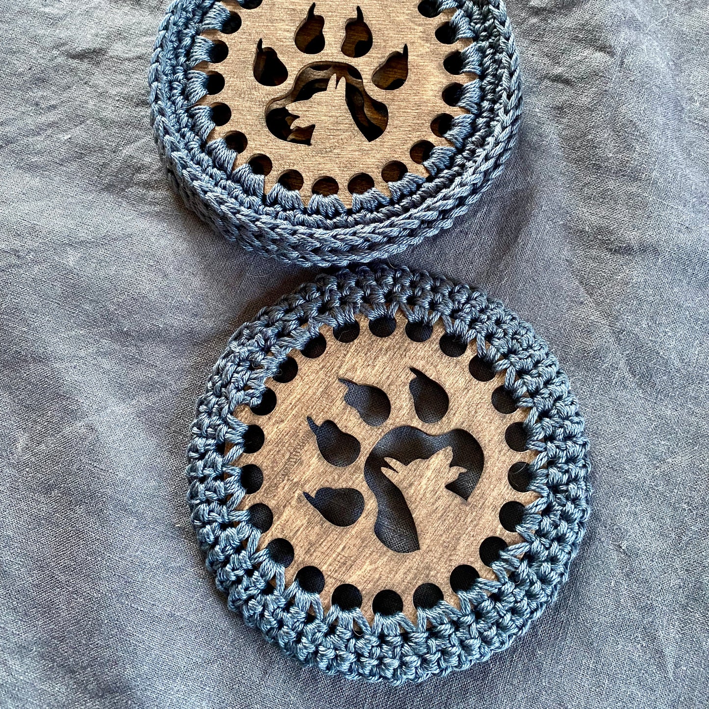 Coasters with Crochet Edge for Dog Lovers II