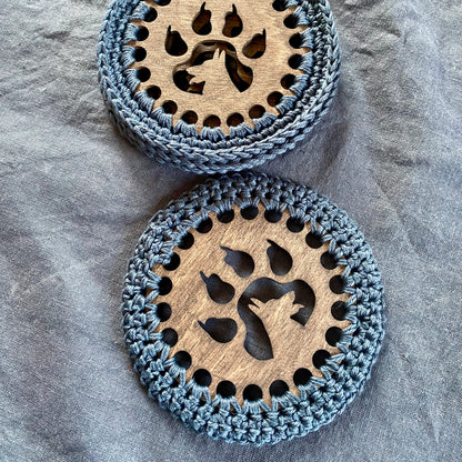 Coasters with Crochet Edge for Dog Lovers II