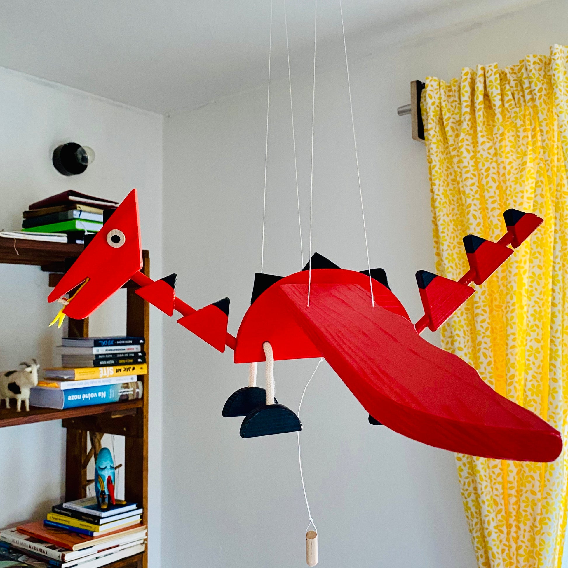 flying dragon wooden mobile