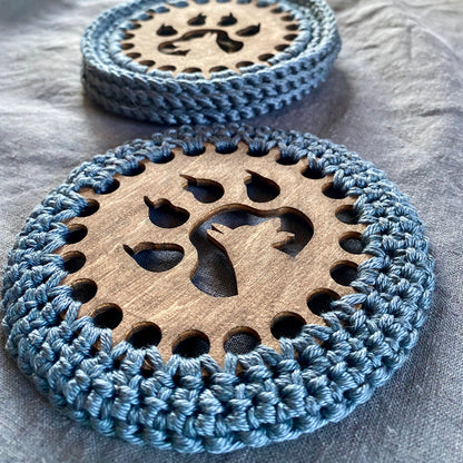 Coasters with Crochet Edge for Dog Lovers II
