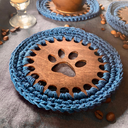 Coasters with One Paw