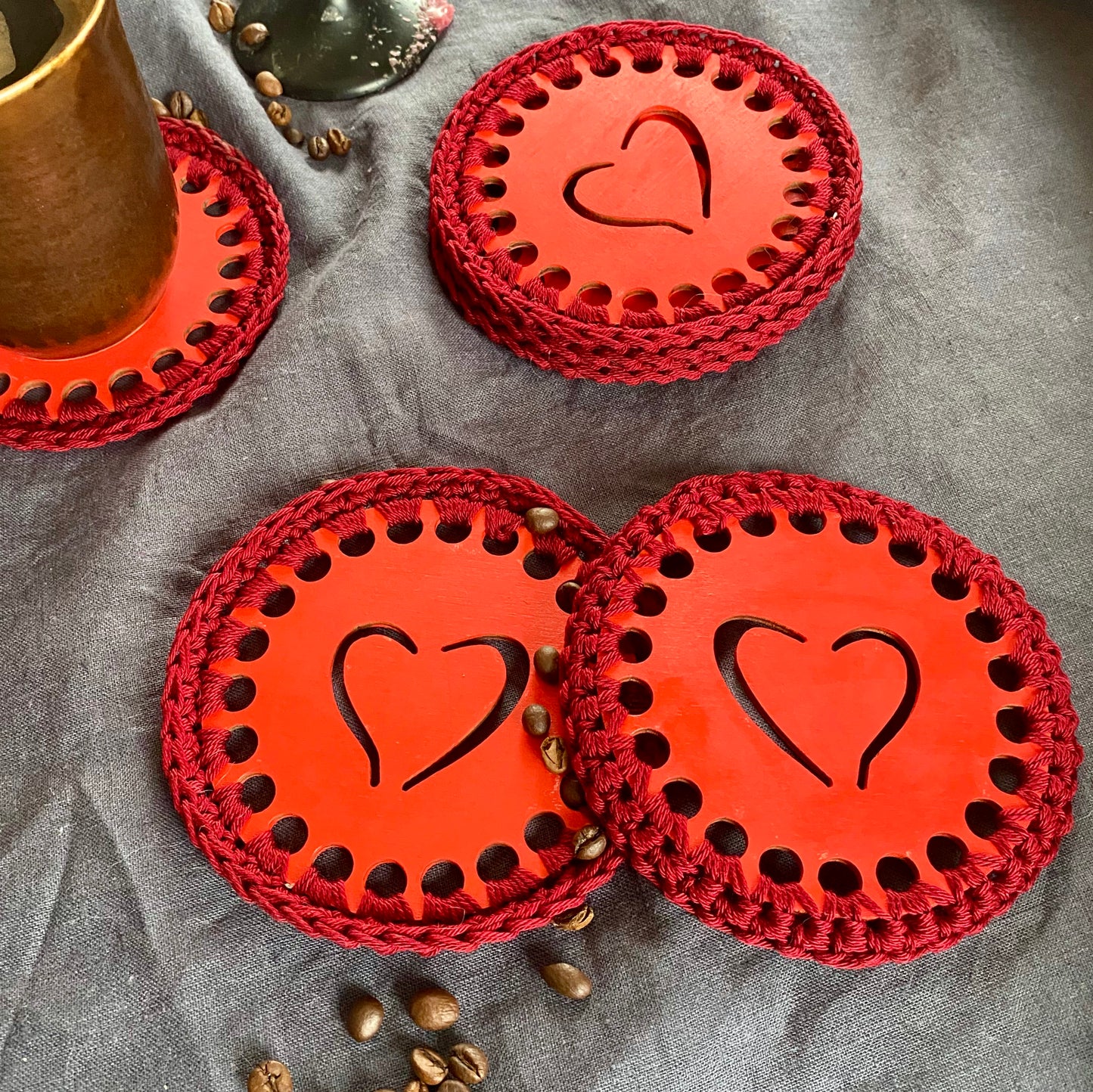 Heart of Love - Mug coasters