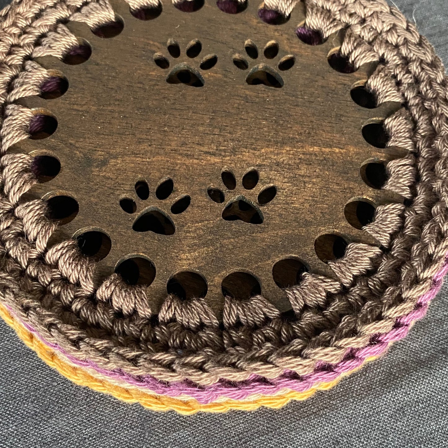Coasters with Crochet Edge for Dog Lovers