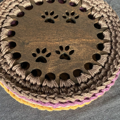 Coasters with Crochet Edge for Dog Lovers
