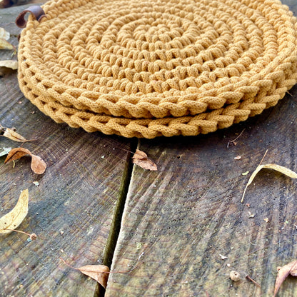 round cotton placemats